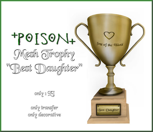 +Poison+ Trophy Gold Best Daughter BOX