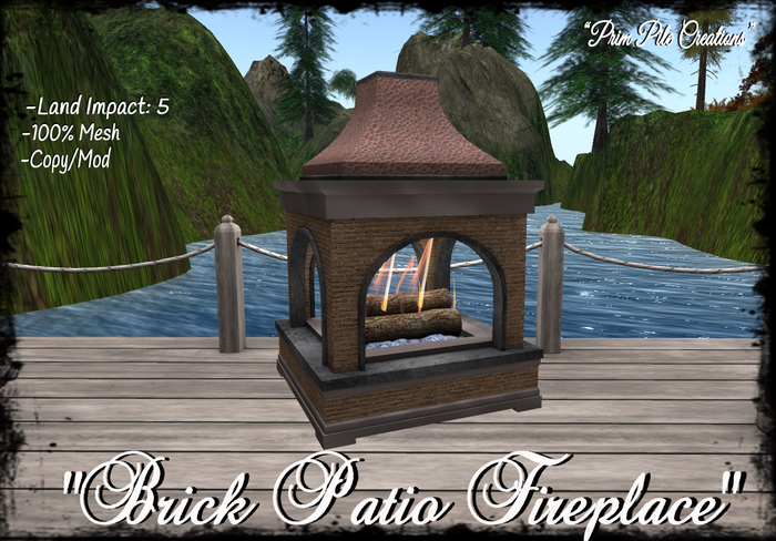 ~PPC~ Brick Patio Fireplace  