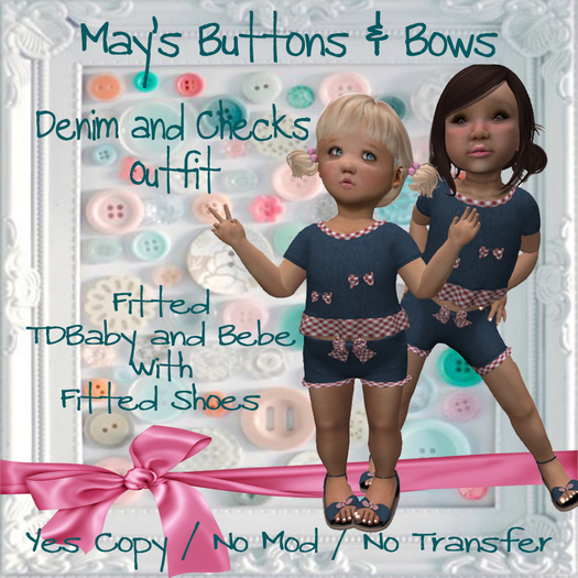 MBB * Denim and Checks Shorts Outfit (TDB&Bebe)