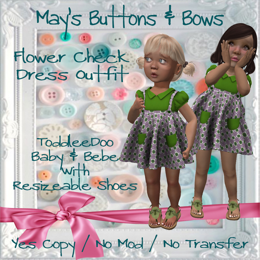 MBB * Flower Check Dress Outfit (TD Baby & Bebe)