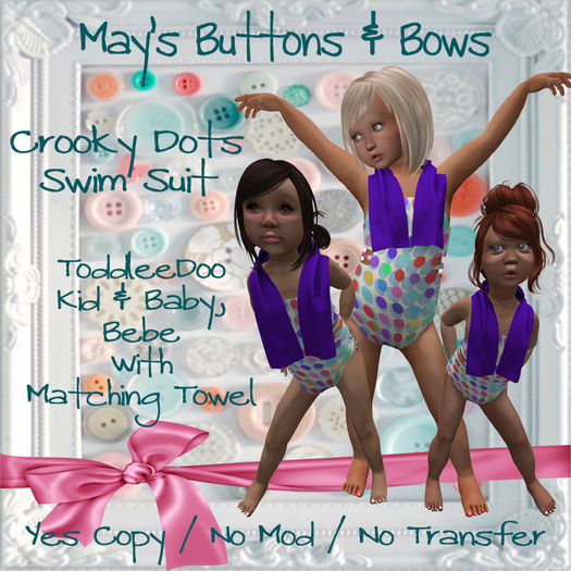 MBB * Crooky Dots Swim Suit & Towel (TD&Bebe)