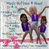MBB * Crooky Dots Swim Suit & Towel (TD&Bebe)