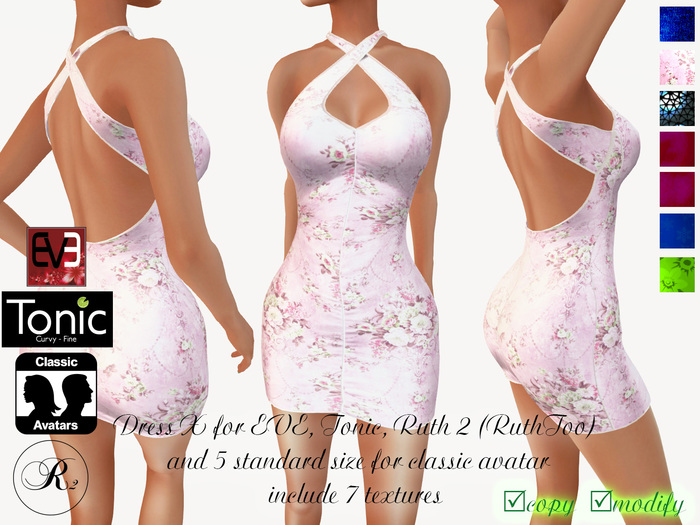 Dress X EVE, Tonic, Ruth 2 (RuthToo) and standard avatar