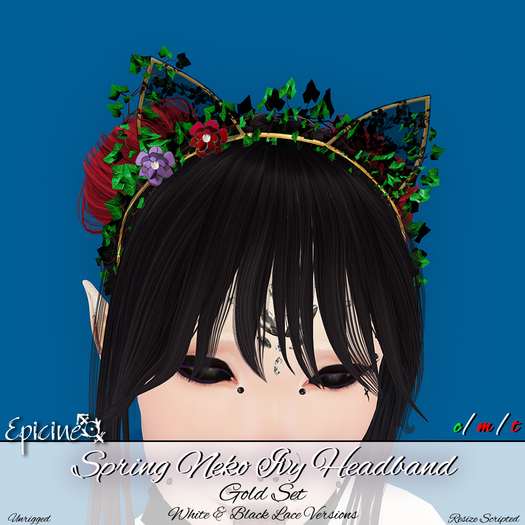 Epicine - Spring Neko Ivy Headband - Gold Set