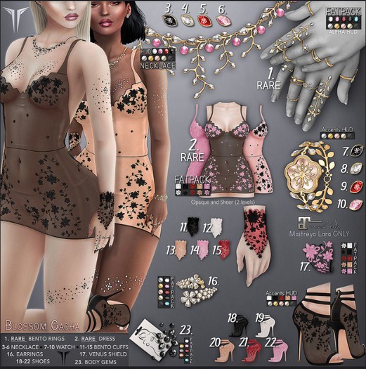 **RE** Blossom Lace Cuffs - Red - Common