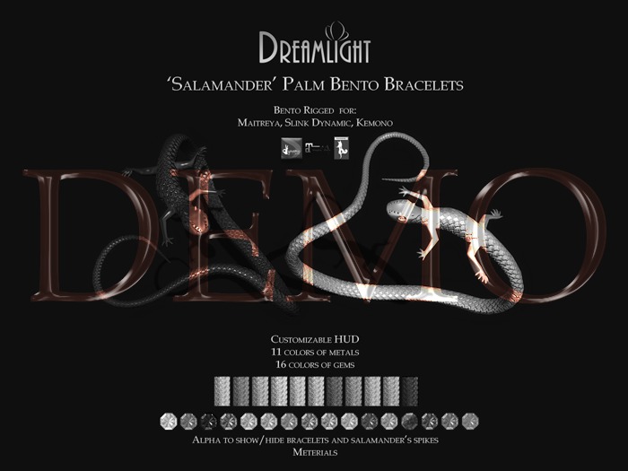 [Dreamlight] "Salamander" Palm Bento Bracelets - DEMO