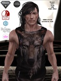 Fitted Male Wolf Tank Top