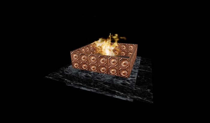 Firepit Table(Sm)- black/Copper marble *** SERIOUSLY REDUCED ***