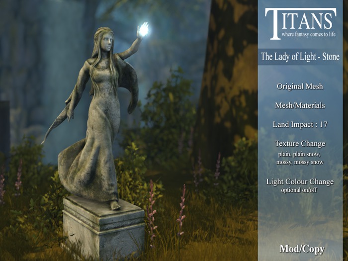 Titans - The Lady of Light Statue - Stone - BOXED v2
