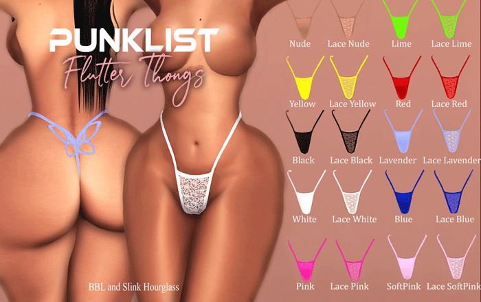 //P:Butterfly Thong -[Lavender]