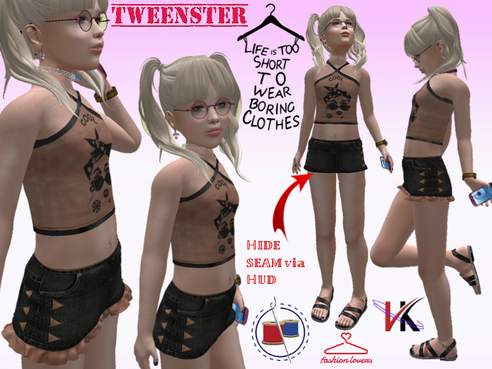 V&K Design Tweenster Lena cool Tween Outfit with HUD