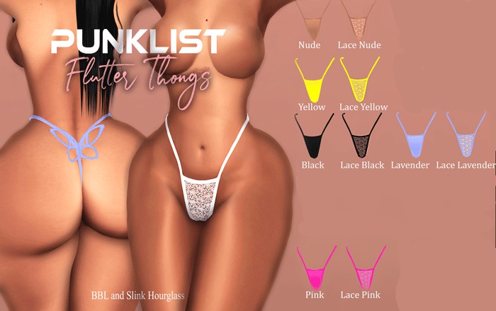 //P:Butterfly Thong LACE (Pack2)