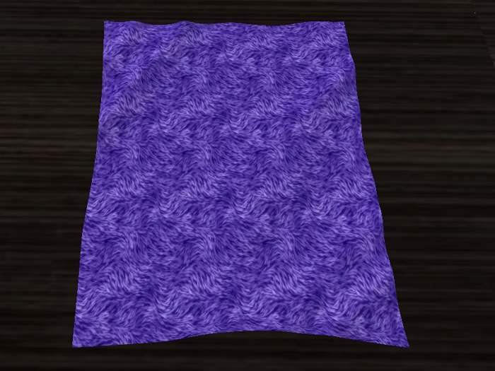 Second Life Marketplace Dark Purple Fur Rug