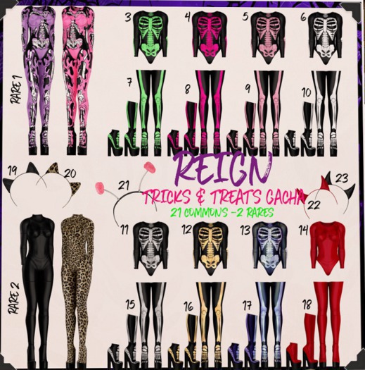 REIGN.- SKELLY BODYSUIT (MAITREYA)- GOLD #12 Halloween 