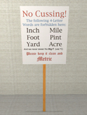 No Cussing Sign