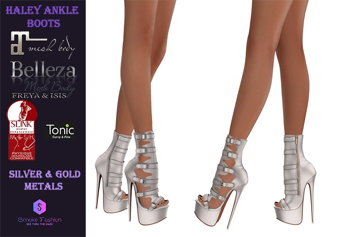 Smoke Fashion-Haley Ankle Boots-White