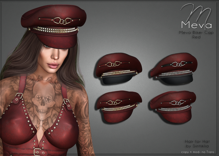 Meva Biker Cap Red