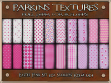 Parkins Textures - Easter Pink Set - 20x Full Perm Seamless 1024 - Fabric, Clothing, Cloth, Egg, Bunny, Textile, Flower