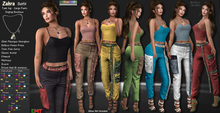 R.F. *ZAHRA OUTFIT - (Cargo pants - Top - Necklace)
