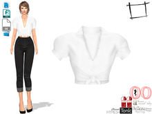 Dae Obj FBX Women's Front Tied Crop Shirt Slink, Ocacin Standard, Maitreya, Belleza, Tonic, Voluptuous