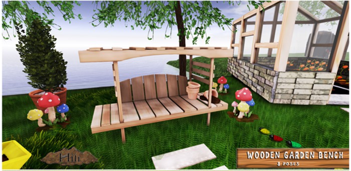 Ant Hill Wooden Garden Bench (FullSet)