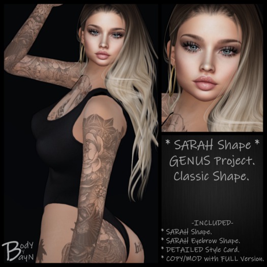 ~BodY By BayN~ SARAH Shape - GENUS - Classic Face