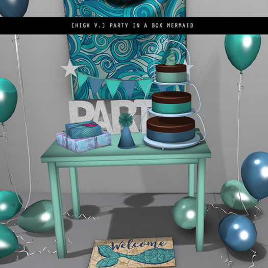 [high v.] birthday in a box - mermaid