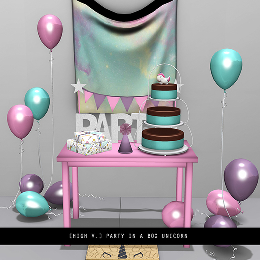 [high v.] birthday in a box - unicorns
