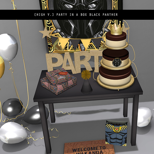 [high v.] birthday in a box - black panther
