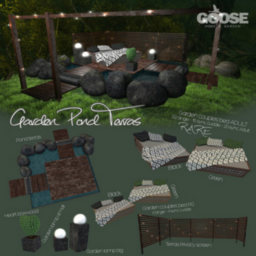 GOOSE - Garden couples bed ADULT green RARE