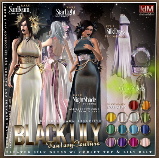 !dM BlackLily **CORAL** Corset (BOX #14B LARA)