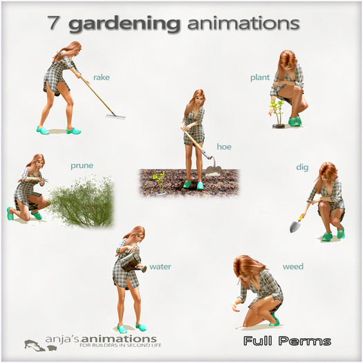 (For Builders) 7 Full Perms Garden Animations 