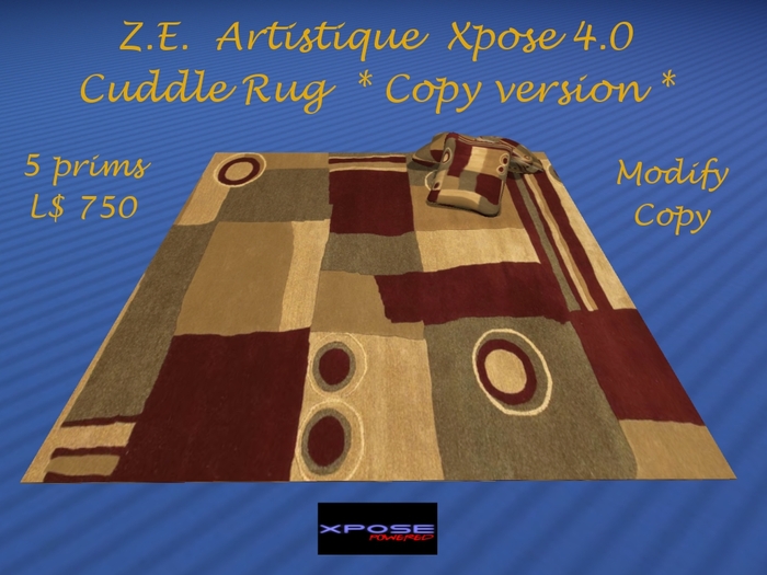 Z.E. Artistique Xpose 4.0 Cuddle Rug *Copy version *