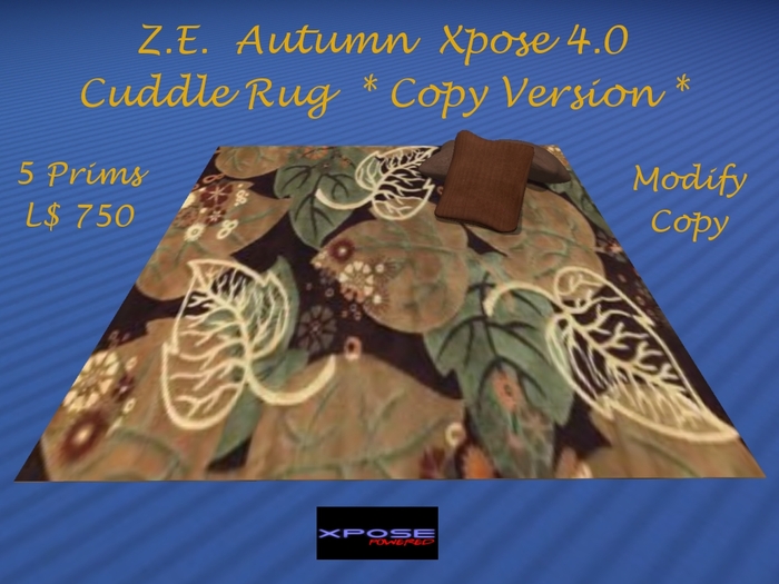 Z.E. Autumn Xpose 4.0 Cuddle Rug *Copy version *