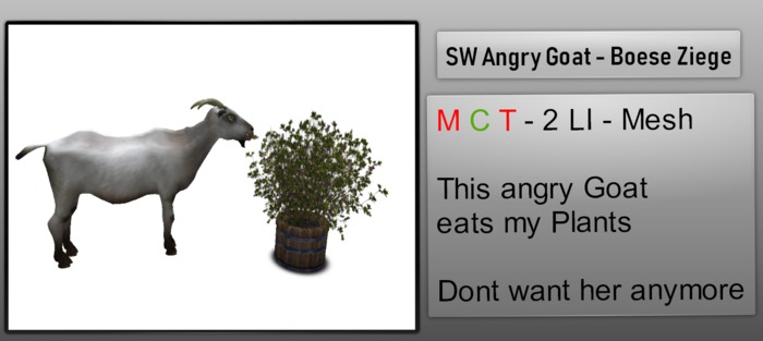 SW Angry Goat - Mesh -Boese Ziege