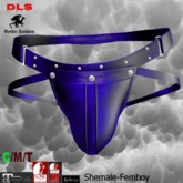 Shemale-Femboy leather panty blue boxed