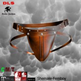 Shemale-Femboy leather panty orange boxed