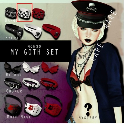 [monso] My Goth Set - White Bangle