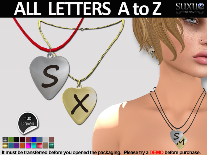 [SuXue Mesh] Necklace Corazon Letters With HUD DEMO