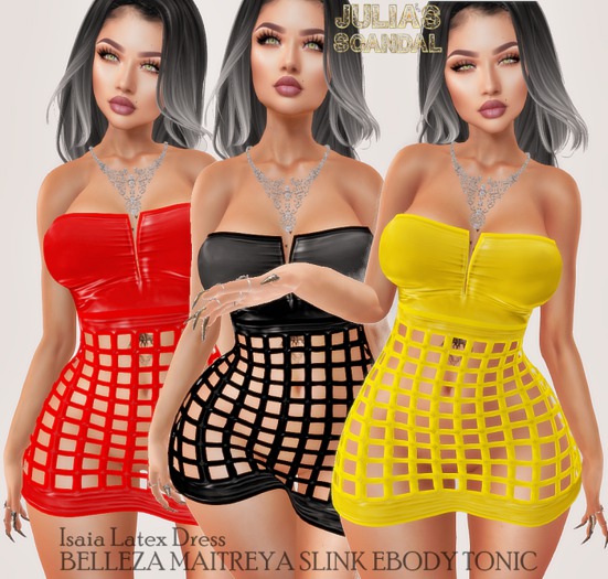 ! Julia's Scandal Isaia Latex Dress