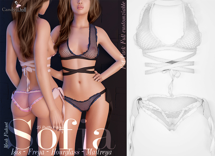 Second Life Marketplace - _CandyDoll_ Sofia Lingerie White