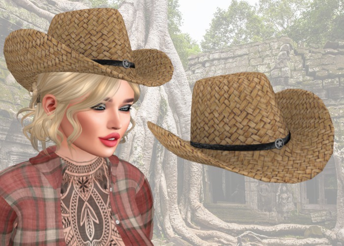 Maxi Jones - Straw Cowboy Cowgirl hat