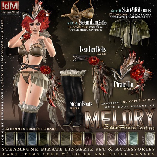 !dM Melory **ROSE** Lingerie LARA (BOX #9A)