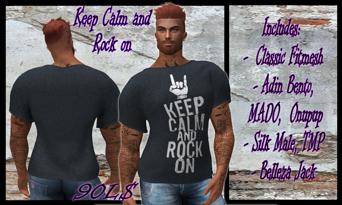 Keep Calm and Rock on T-Shirt / R.D.