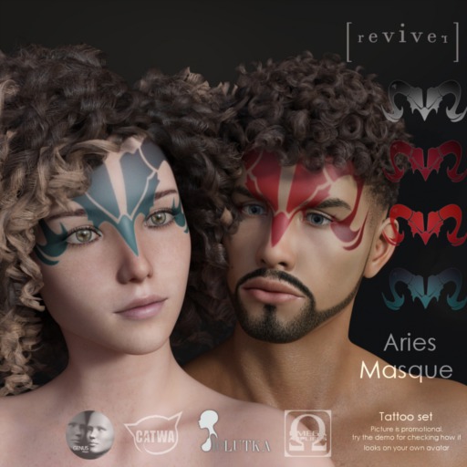 [Reviver] - Aries Masque Tattoo Set - Rez & Open