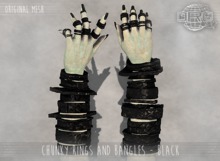 -DRD- Chunky Rings and Bangles - Black
