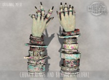 -DRD- Chunky Rings and Bangles - Floral (add)