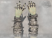-DRD- Chunky Rings and Bangles - Silver (add)