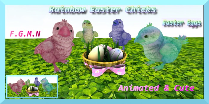 F.G.M.N/Rainbow Easter Chicks & Eggs