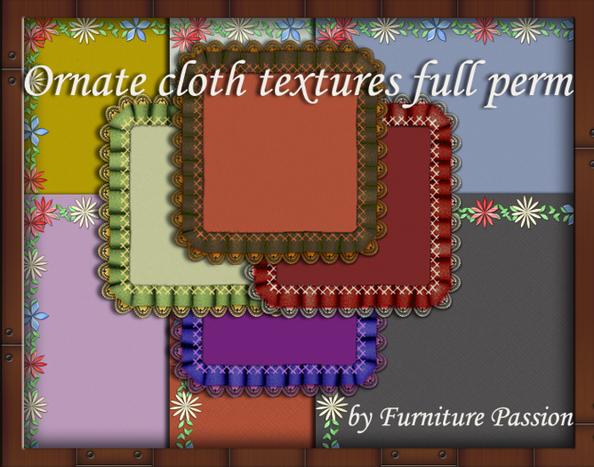Ornate cloth textures full perm by Furniture Passion